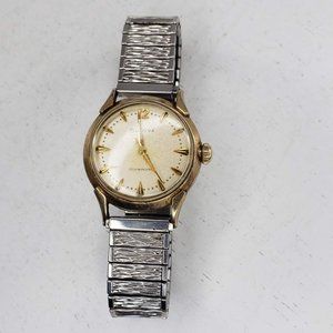 Vintage Bulova Self-winding Men's Watch 10K RGP Bezel Flex On Stainless Steel